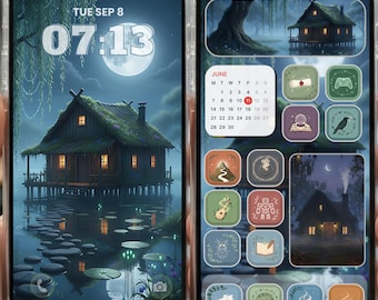 Witch App Icons IOS & Widgets and Wallpapers, Witchy Aesthetic Android iPad iPhone, Witch Cottagecore Pack, Witchcrafts Minimal Matte icons