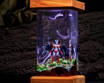 QUEEN OF PAIN from Dota 2 Epoxy Lamp,Custom gaming lamp, Queen of Pain Arcana Alternate Blue Style - Dota 2 Figurine 3D Wood Lamp Gamer gift