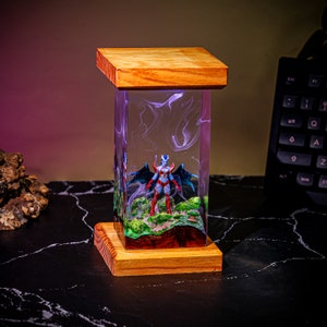 QUEEN OF PAIN from Dota 2 Epoxy Lamp,Custom gaming lamp, Queen of Pain Arcana Alternate Blue Style Dota 2 Figurine 3D Wood Lamp Gamer gift zdjęcie 7