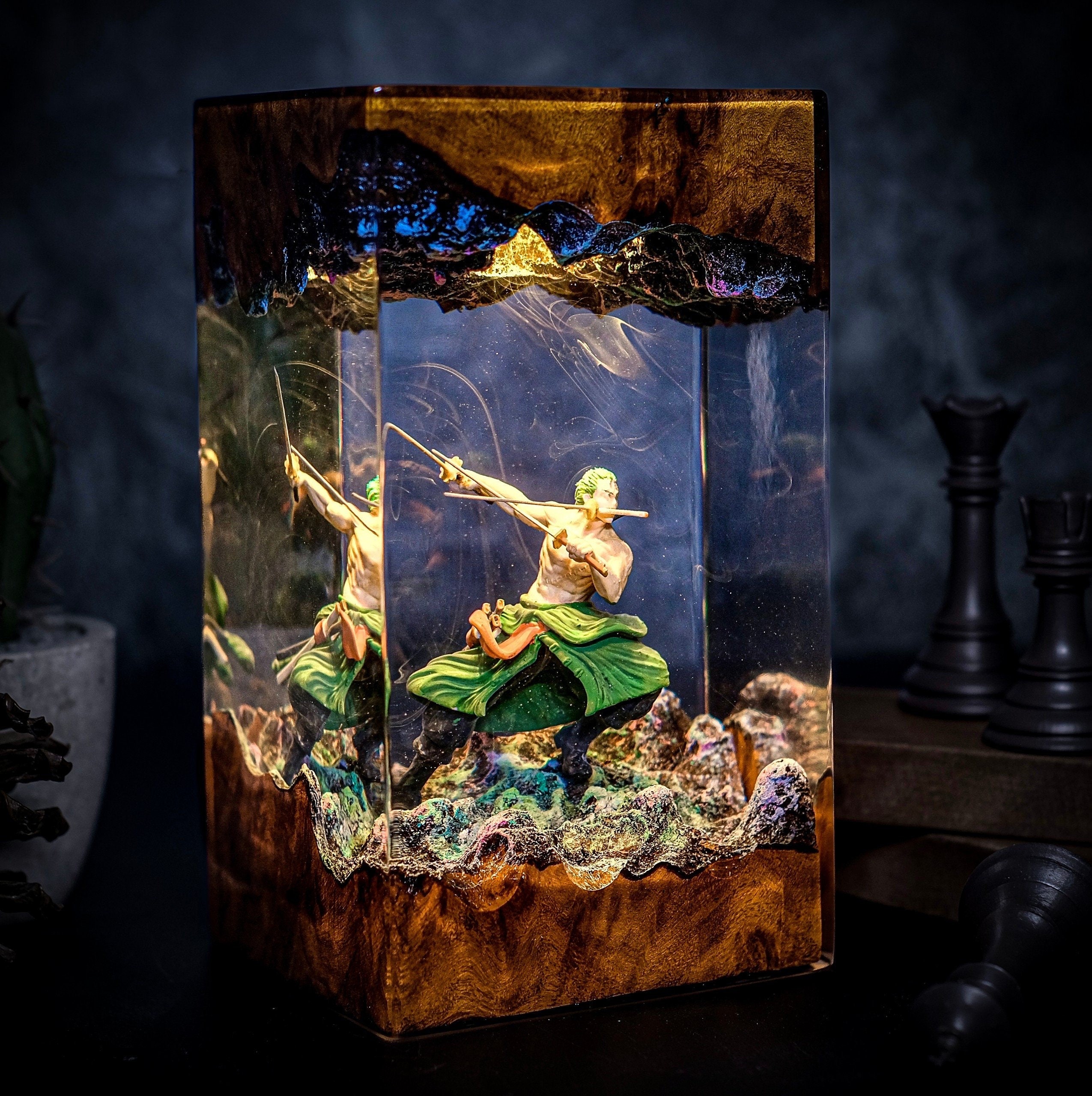 Mystery ANIME Night Lamp, Anime Figures Resin Diorama Lamp, Custom Diorama Kit, Anime Gifts personalized Lamp Gaming Couple Gifts