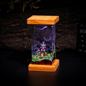 QUEEN OF PAIN from Dota 2 Epoxy Lamp,Custom gaming lamp, Queen of Pain Arcana Alternate Blue Style Dota 2 Figurine 3D Wood Lamp Gamer gift zdjęcie 5