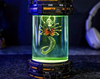 Diorama Alien Epoxy lamp ver2 Creepy Space Monster Resin Lamp Terrarium Personalized Night Light diorama Gaming Decor Christmas Gifts