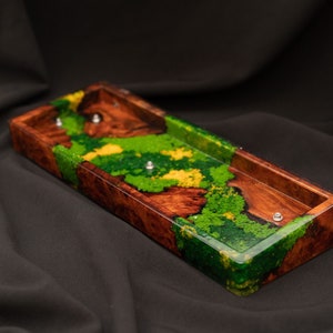 Custodia per tastiera Amboyna Burl, Custodia per tastiera 60, Custodia per tastiera personalizzata, Custodia in legno 65 per tastiera meccanica