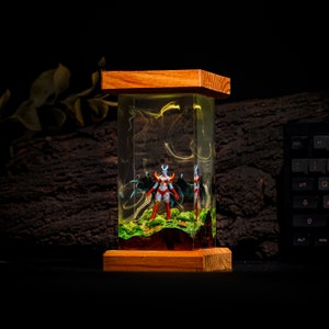 QUEEN OF PAIN from Dota 2 Epoxy Lamp,Custom gaming lamp, Queen of Pain Arcana Alternate Blue Style Dota 2 Figurine 3D Wood Lamp Gamer gift zdjęcie 2