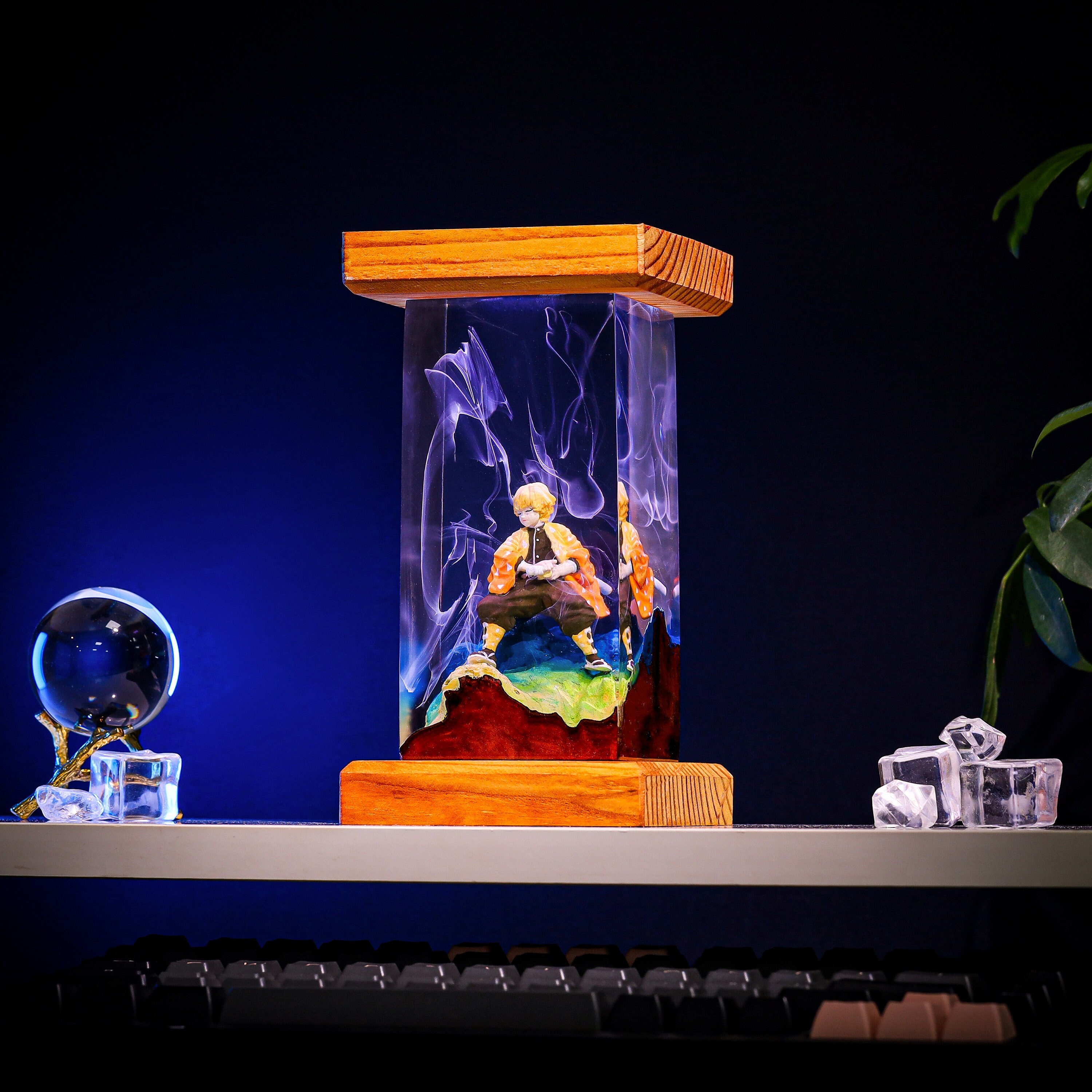 Custom ANIME resin Lamp, Demon Night light, Personalize night lamp, Customize lamp father days gifts