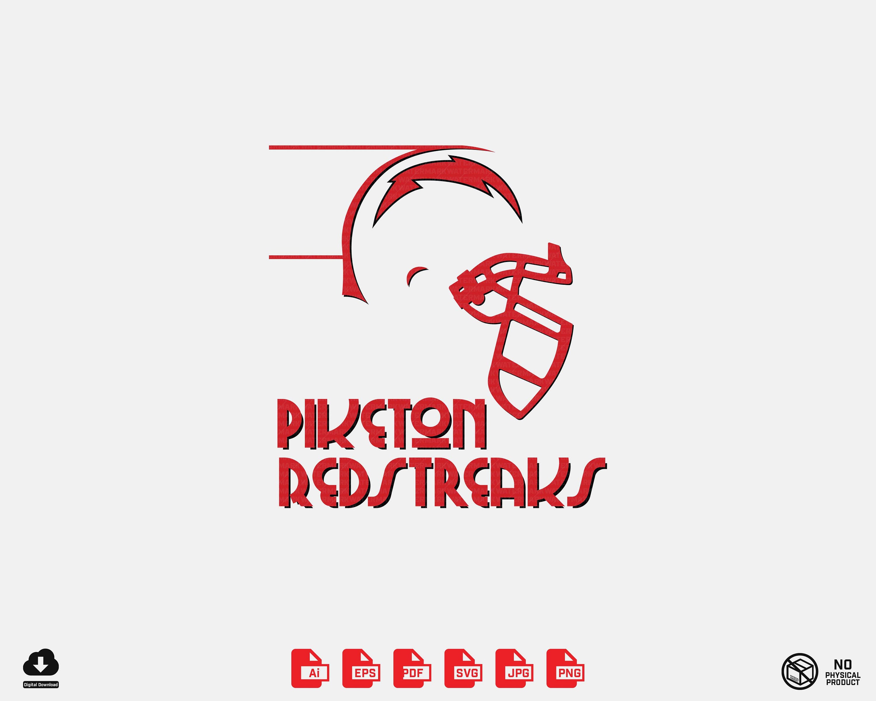 Piketon Redstreaks Vector ai, Eps, SVG, PDF and Image jpg, Png Etsy