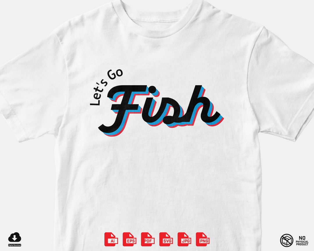 Let's Go Fish Vector Ai, Eps, SVG, PDF And Image Jpg, Png - Etsy México