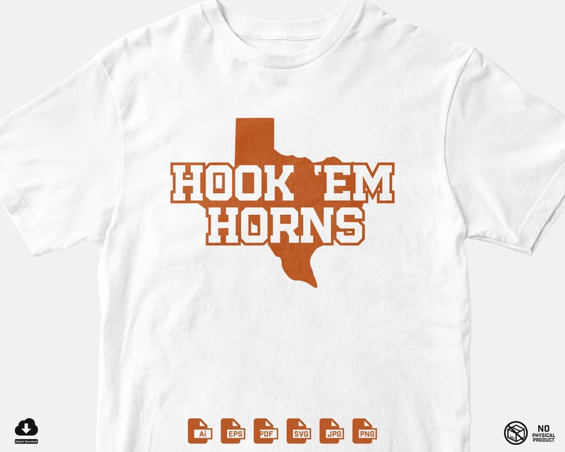 Hook ’em Horns Vector ai, Eps, SVG, PDF and Image jpg, Png - Etsy
