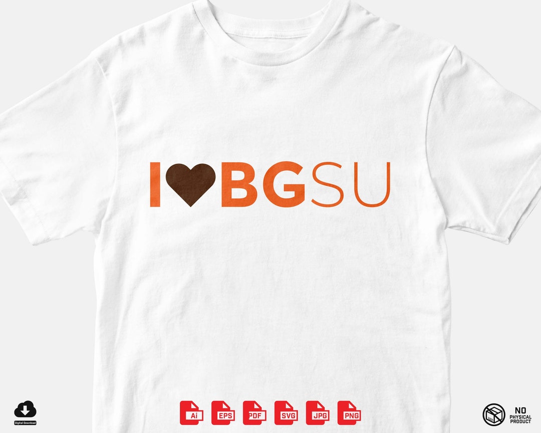 I Love BGSU Vector ai Eps SVG PDF and Image jpg Png - Etsy