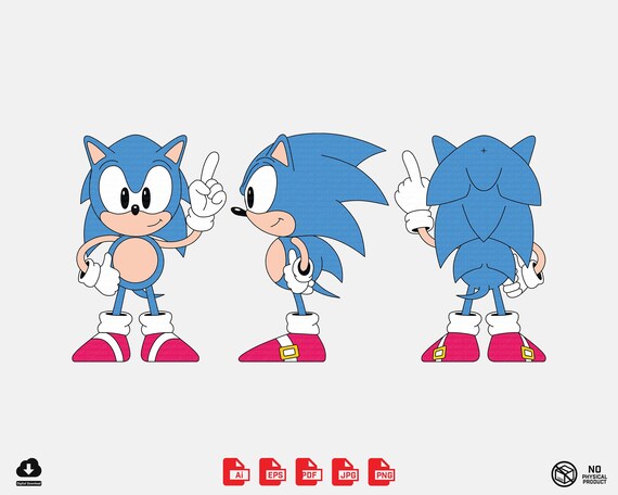 Classic Sonic Vector (Ai, Eps), PDF And Image (Jpg, Png)