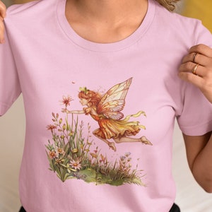 Enchanting Fairy Graphic T-Shirt, Women&#39;s Magical Fantasy Tee,
