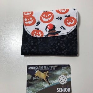 Monedero con broche de Halloween, Monedero de Halloween, Monedero de Halloween, Monedero de acordeón, Tarjetero, Monedero pequeño, Tarjetero de regalo, Halloween