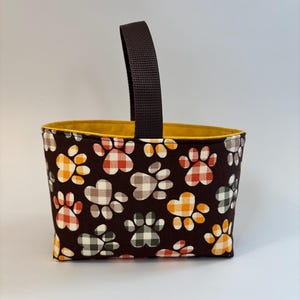 Fabric Basket: Paw Print Project Tote, Storage Bin