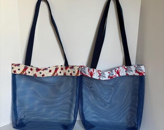 Tote, shopping tote, beach bag, pool bag, mesh tote, beach bag, travel tote, mesh beach tote, mesh pool bag, reusable shopping bag