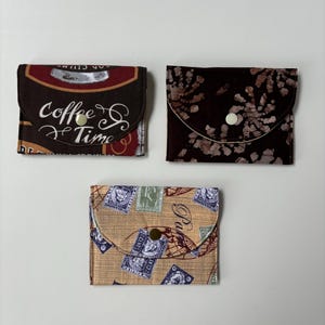 Billetera pequeña hecha a mano, billetera con broche, monedero, bolsa pequeña con broche, billetera pequeña, porta identificación, porta tarjetas de crédito, porta tarjetas de regalo