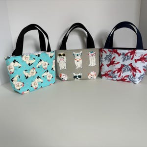 Mini tote, gift bag, mini gift bag, mini tote, Reusable tote bag, Reusable gift bag, reusable tote, tote bag, cute mini tote, mini bag