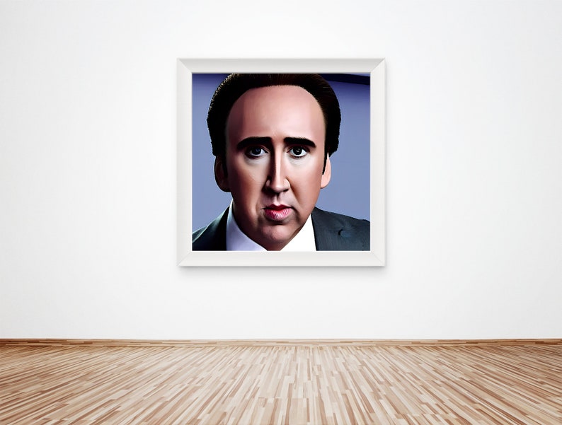 The Distinguished Nicolas Cage Printable, High Resolution, Digital ...
