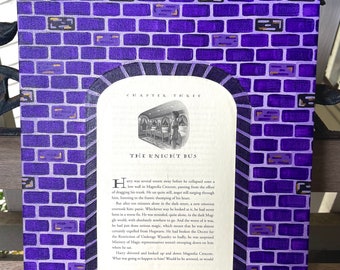 12x12in Purple Brick Archway #4- The Knight Bus