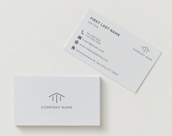 Business Card Template, Home Renovation, Real Estate, diy, Editable, Double Sided, Digital Download, Modern Professional Design PDF PNG JPG
