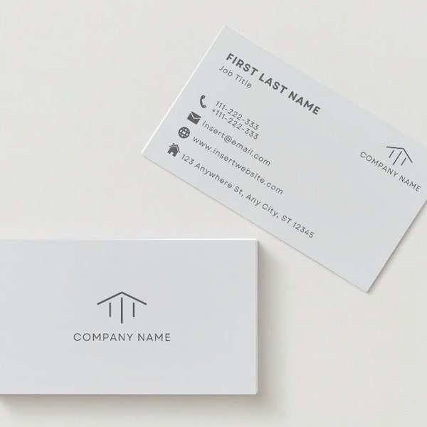 Business Card Template, Home Renovation, Real Estate, diy, Editable, Double Sided, Digital Download, Modern Professional Design PDF PNG JPG