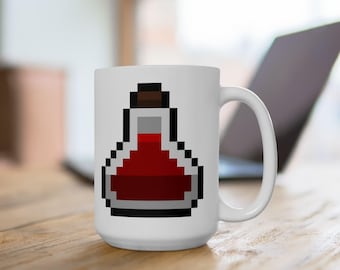 Health Potion Ceramic Coffee Mug, (11oz, 15oz)