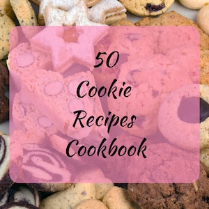 50 Cookie Recipe Cookbook Bundle Printable Digital Download