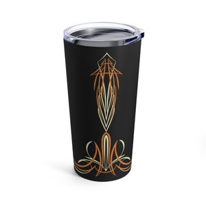 Pinstriping Tumbler Mug Cup 20oz