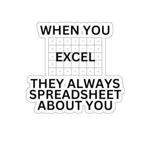 EXCEL Spreadsheet Kiss-Cut Stickers