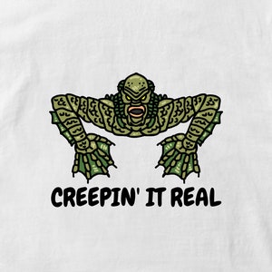 Creepin&#39; It Real Graphic Digital Download Image, Transparent Background SVG & PNG File Format, Funny Design Horror