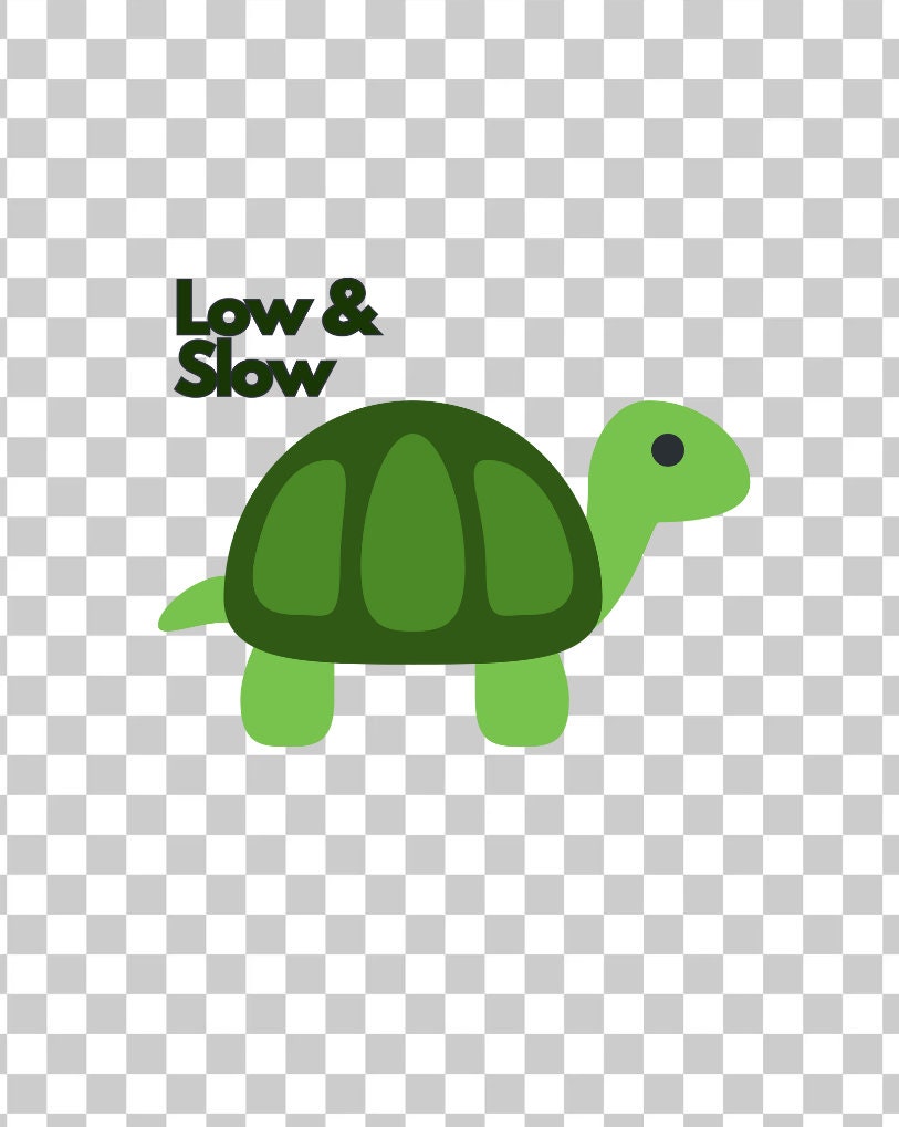 Low and Slow Turtle Graphic Digital Download Image, Transparent ...