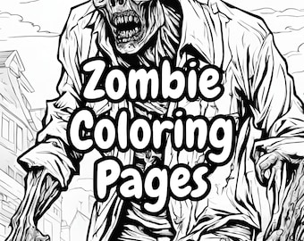 10 Zombie Malbuch Seiten Instant Digital Download Printable