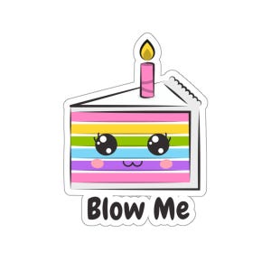 Blow Me Cake Kiss-Cut Stickers