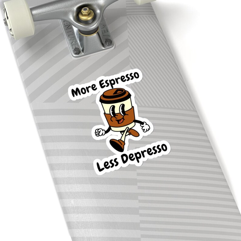 More Espresso Less Depresso Retro Food Coffee Kiss-cut Stickers - Etsy