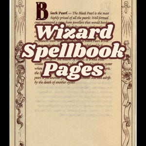 60 Wizard Spells Spellbook Pages Bundle Digital Download