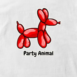 Party Balloon Animal Graphic Digital Download Image Transparent Background PNG & SVG File Format, Funny Humorous Humor Dog