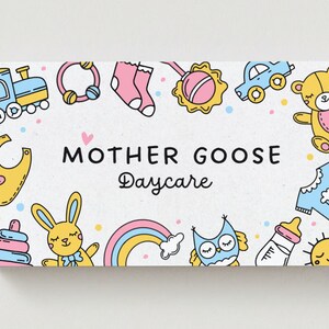 Daycare & Nursery design business card template digital download