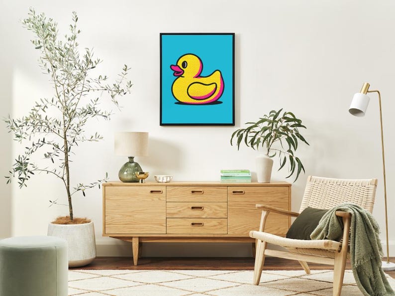 Pop Art Duck Painting Digital Print Wall Art Download Printable - Etsy