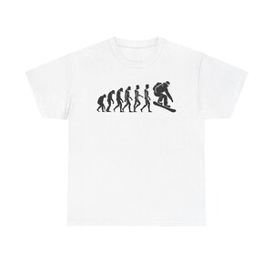 Camiseta unisex de algodón grueso Snowboard Evolution