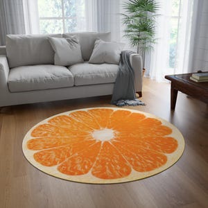 Orange Slice Round Rug