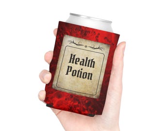 Health Potion Healing Can Cooler Hugger Sleeve Koozy Coozie Coozy