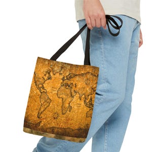 Vintage Antique World Map Travel Tote Bag (AOP) - Etsy