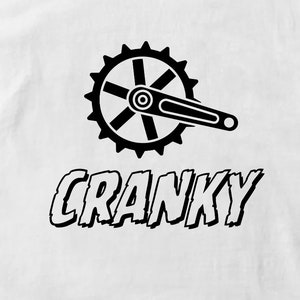 Cranky Graphic Digital Download Image, Transparent Background SVG & PNG File Format, Funny Bicycle Bike Cycling Cyclist Bicyclist Design Pun