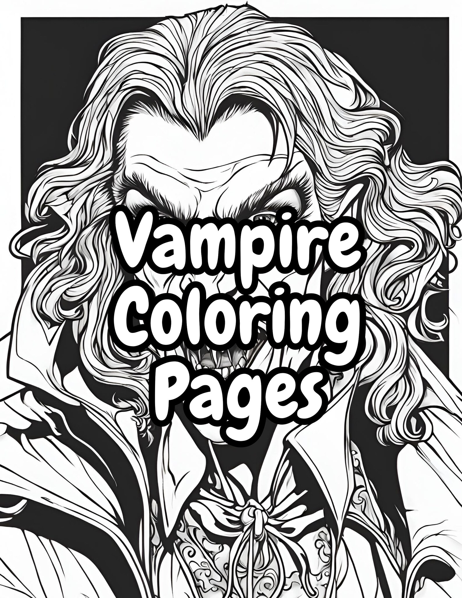 10 Vampire Coloring Book Pages Instant Digital Download Printable - Etsy