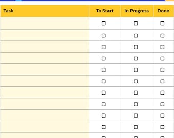 Lista rzeczy do zrobienia Planer Agenda Organizer Wydrukuj Cyfrowe pobieranie PDF A4 Letter