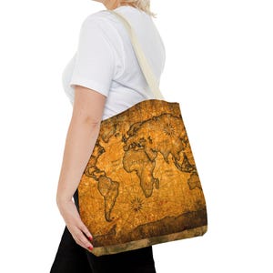 Vintage Antique World Map Travel Tote Bag (AOP) - Etsy