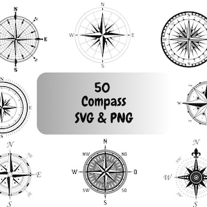 Puede incluir: Un conjunto de 50 diseños de brújula en blanco y negro. Los diseños de brújula son de varios estilos, incluyendo tradicional, moderno y náutico. Los diseños son perfectos para usar en manualidades, scrapbooking y otros proyectos creativos.