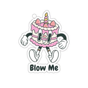 Blow Me Cake Kiss-Cut Stickers
