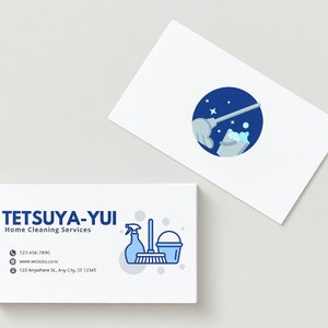 Home Cleaning Service Business Card Template, Editable, Double Sided, Digital Download, Professional Design, diy House Cleaner Maid PDF PNF