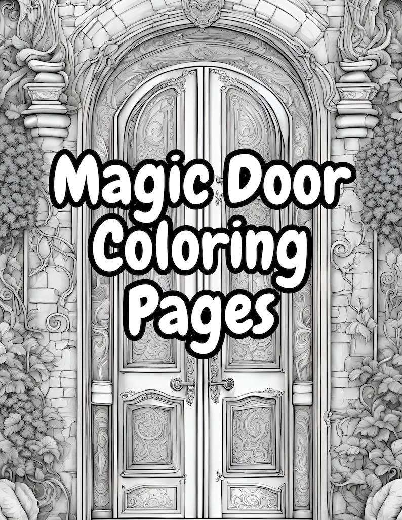10 Magic Door Coloring Book Pages Instant Digital Download Printable - Etsy