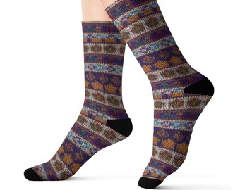 Brzydki świąteczny sweter sublimacja szalone głupie śmieszne skarpetki